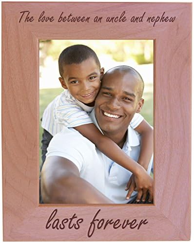 Персонализирани подаръци Сега Любов между чичо и племенник трае вечно - Дървена рамка за снимки - Подходящ за изображения