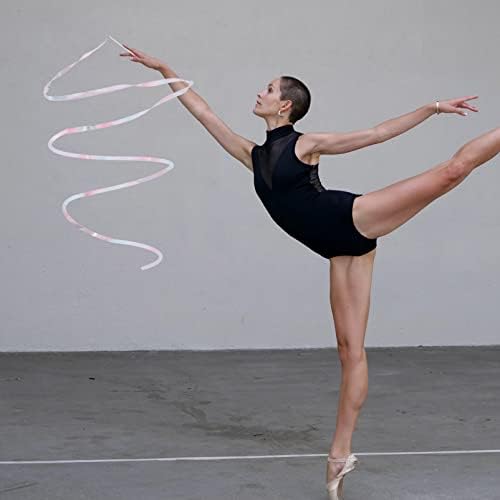 Спортни Танцови Лента: 2 бр. Пръчки за художествената Гимнастика, Ленти, една Серпентина, Въртящи се на Пръчки с Неплъзгащи