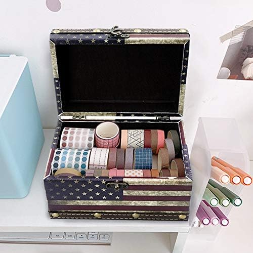 DreamsEden Малка Кутия за съхранение на Американското знаме - Реколта Лидице Ковчег със Съкровища, Декоративни Кутии