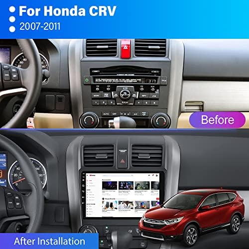 Кола стерео Android с двоен Дин за Honda CRV 2007-2011 г., радио, Автомобилни Аудиоприемник с Докосване на екрана 9 инча,