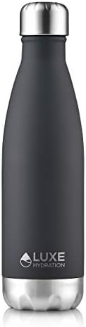 Пътна бутилка за вода Luxe Hydration на 17 унции - Неръждаема стомана 18/8 304, двойни стени, вакуумна изолация - Спестява