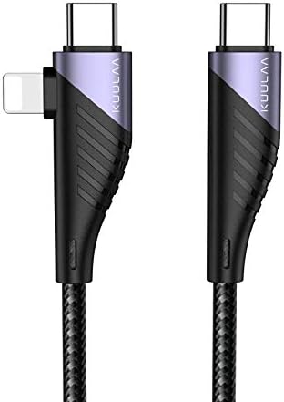 Кабел за зареждане Kuulaa PD 60W 2-в-1, USB конектори C за осветление /Type C USB кабел за iPhone, iPad, Huawei, HTC,