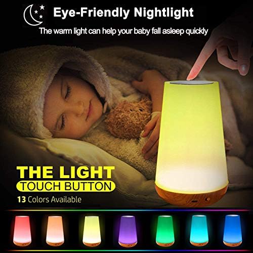 KEEPBLANCE Настолна Лампа Нощна нощна светлина Сензорен с 13 променящите се Цветове Тъч Дистанционно Управление Сеньор