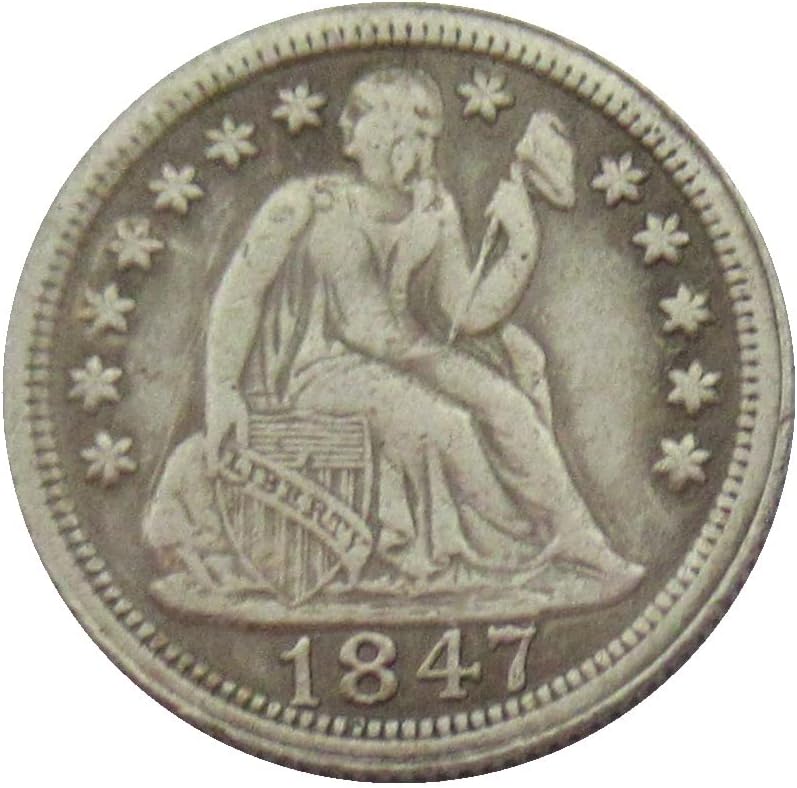 Американски Флаг 10 Цента 1847 Г., сребърно покритие Копие на Възпоменателни монети