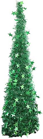 Abaodam 120 см Коледна Украса Високо PET Пластмаса Сгъваема Телескопична Коледно Дърво За Коледно Парти Начало Декор