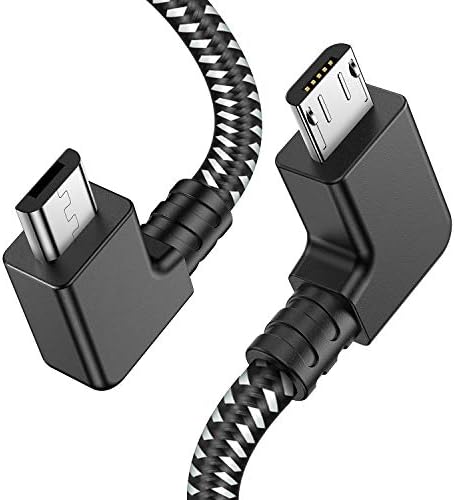 Wondrux Съвместим 1 крак в 90-градусова Micro USB за телефон Type C, таблет, OTG Кабел за предаване на данни, свързване