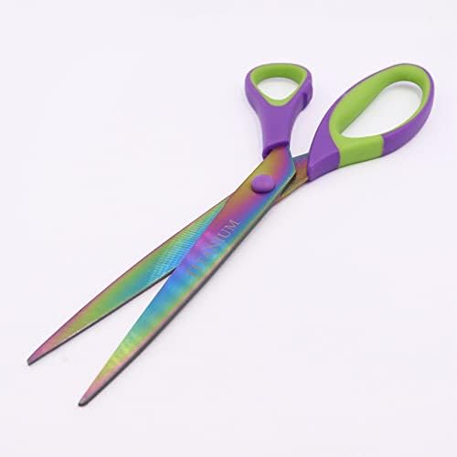 Портновские ножици Sullivans 15008 от Титан, 10 инча, Виолетово-Зелен