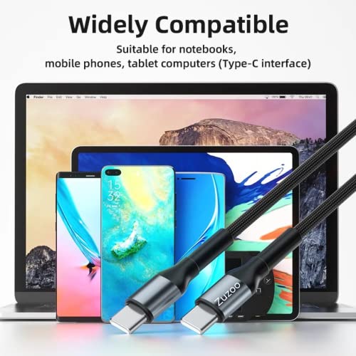 [3 метра, комплект от 2 теми] Кабел за бързо зареждане Zuzoo USB C 3A / 60 Вата, съвместим с iPad Mini 6, iPad Pro 2020-2022,