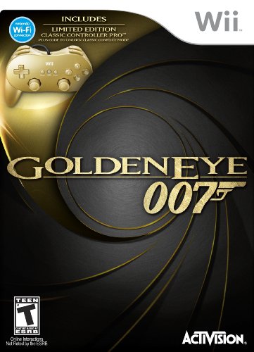 Джеймс Бонд 007: Комплект оборудване GoldenEye 007 Classic Edition със златен контролер на Wii Classic Pro
