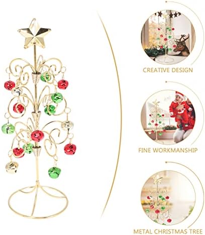 GALPADA Офис Декор, Мини Коледно Дърво, Малка Настолна Коледно Дърво, Желязо Коледа Коледа Орнамент с Топки за Коледна