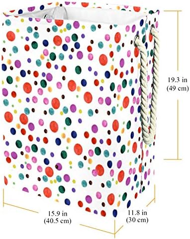 Домашен Фон с Цветни Акварельными Точки 300D Оксфорд PVC, Водоустойчив Кошница за Дрехи, Голяма Кошница за Дрехи за Одеяла