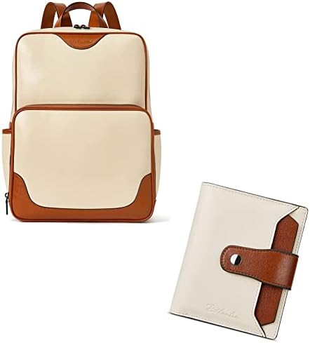Чанта за лаптоп BOSTANTEN, Раница от естествена кожа, Портфейл за жени, Всекидневни раница за колеж, Пътна чанта и Кожени