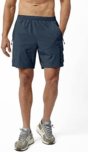 Мъжки Туристически Панталони-Карго Nomolen, Леки, бързо съхнещи Спортни къси Панталони с много Джобове за Тренировки,