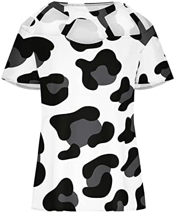 Пролетно-летни Потници за жени, Модни Блузи с V-образно деколте с Голям Размер, Свободни и Удобни Блузи с Къс ръкав