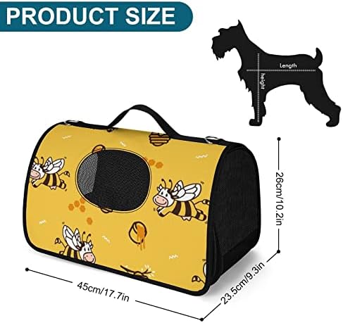 Щастливата Крава Пчела Меден Кошер Переноска За Домашни Любимци Puppy Малка Чанта За Носене Чанта за Пътуване На Открито Пазаруване
