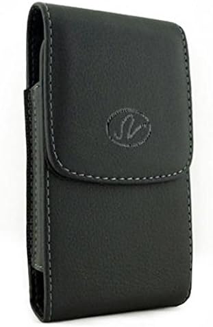Калъф с клипс за колан за Galaxy A50, A30, A20 - Кожен калъф-кобур за носене за вертикално носене, Защитен Черно, Съвместимо