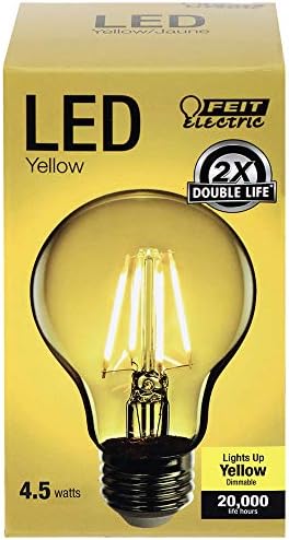 Електрическата крушка Feit A19 /TY/LED мощност от 25 W, еквивалентна електрическата крушка A19 от прозрачно стъкло с регулируема яркост, жълт