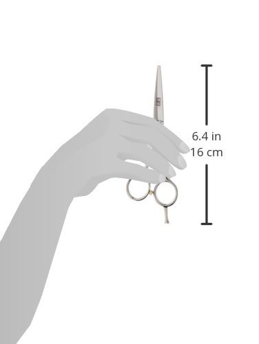 Японски Офсетные ножици ShearsDirect 440C с Регулируема дръжка Напрежение Скъпоценни Камъни, 5.5 инча, 3,5 Грама