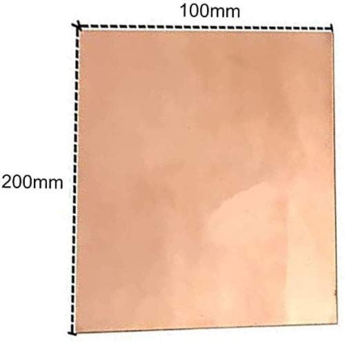Латунная плоча UMKY, медни листа, Фолио, от медна ламарина, подходяща за заваряване и запояване метално фолио 100 mm x 200 mm, 100 mm x 100 mm x 2 mm (Размер: 100 mm x 100 mm x 2,5 mm)