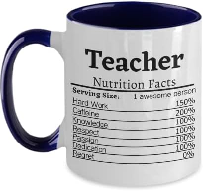 Факти за Храненето Учителя Чаша за Подарък на Учител За Идеи за подаръци Учител Благодарност Учител Кафеена Чаша Учител