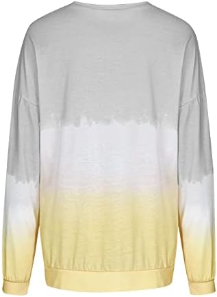 ADHOWBEW Дамски Блузи, Плюс Размера на Hoody с кръгло деколте Ежедневни Блузи Свободно Намаляване на Модерна Риза с Дълъг Ръкав Хубава Графична Облекло Y2K