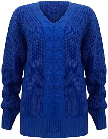 Дамски Пуловери с Пухкави ръкави от TREBIN, Плюс Блузи за жени, по-Големи Размери, Дамски Пуловер Fair Isle, Дамски Пуловер
