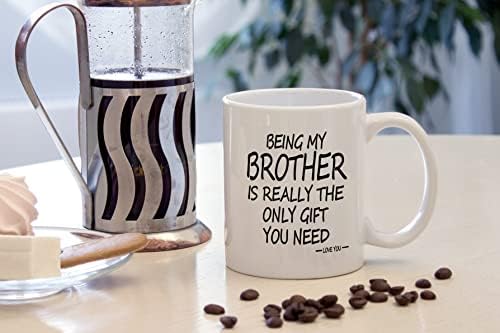 DOTAIN да Бъде мой брат-това наистина е единственият подарък, който ви е нужен Кафеена Чаша, Двустранно Керамична Чаша