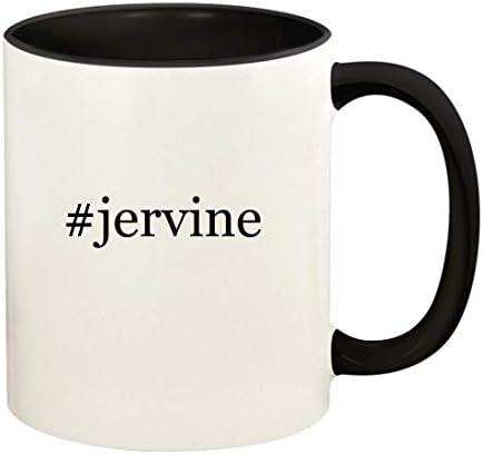 Подарък дрънкулки jervine - Хэштег 11 грама, Керамични Цветна Дръжка и Вътрешната част на Кафе Чаши, Черна