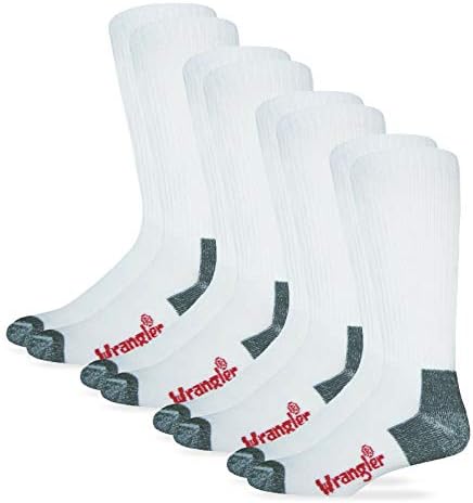 Wrangler Мъжки Чорапи с Гладки пръсти на Памучна възглавница, Не привязывающие за обувки, 4 чифта В опаковка