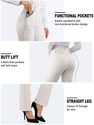 Модел панталони UUE за Жени, Бизнес Ежедневни Гъвкави Работни Панталони с джобове, прави и Стегнати пъхтя крака