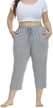 Kotii Дамски Панталони капри Голям Размер, Летни Панталони Големи Размери, Панталони за Йога Голям Размер, Скъсяване