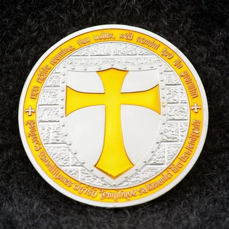 Немски Рицарски Кръст На Свети Щит Възпоменателна Монета Войници Златна Монета Черна Щастливата Монета За Подарък Занаяти Колекциониране На Предмети От Домашния