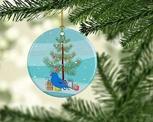 Carolin's Treasures CK4487CO1 Керамично украса овесена каша с Коледа, Декорация за Коледната Елха, Подвесное Украса за Коледа, Празник, парти, подарък,