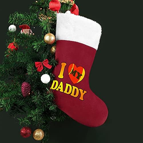 Аз Обичам Своя Татко, Персонални Коледни Чорапи, Домашна Коледна Елха, Висящи Украса За Камината