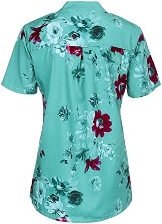 Ежедневни Блузи, Дамска Тениска С Цветен Модел в стил Бохо, Върховете На Копчета С V-образно деколте, 2023 Летни Ризи