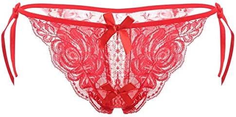 Блуза за Нова Година, Женски Секси Бикини, Прозрачни, Отворени Прашки с завязками на талията, Т-Образни Панталони, Секси