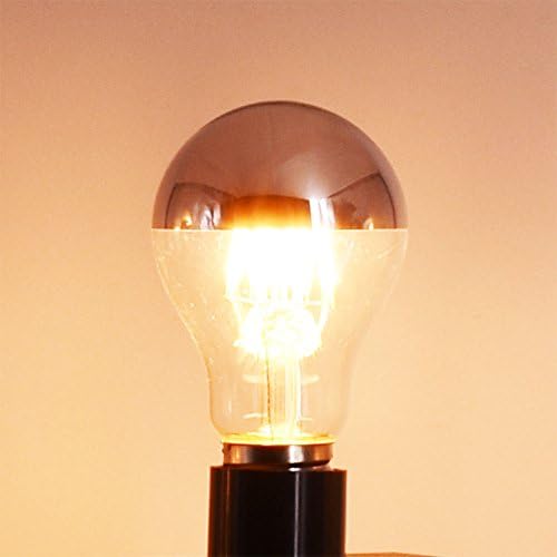 Половината Хром Led лампа с нажежаема жичка A19 мощност от 4 Вата, Със Сребърен връх, на Основата на E26, Мек Топъл бял