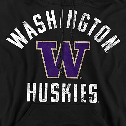 Hoody с качулка за възрастни Унисекс с официален логото на Вашингтонския университет Huskies