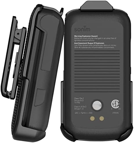 Чанта-кобур за телефон Sonim XP3 Plus с панти капак, Nakedcellphone, Черен [Въртящи /с храповиком], Калъф-колан с надеждна