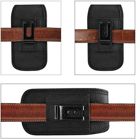 Здрав оттичане сверхпрочный тактически чанта-портфейл с ключалка и линия за колан, който е съвместим с вашия телефон Sonim XP5 Plus, с калъф.