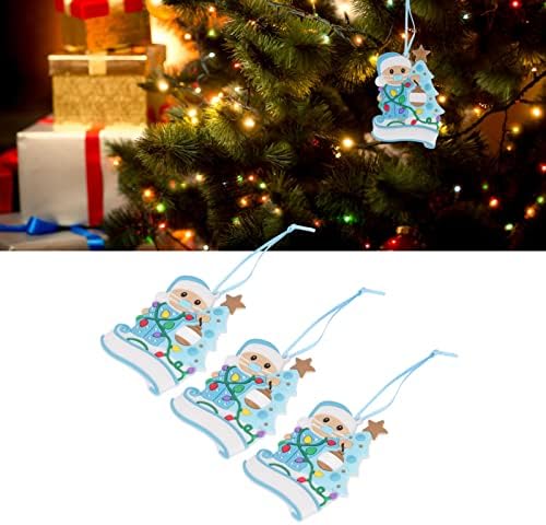 Коледна Елха, Снежен човек Висулка, Лесно Подвешиваемое Украса за Коледната Елха САМ 3шт Красив Здравословен PVC за Коледа (X2163 Синьо) (Цвят: X2163 Синьо)