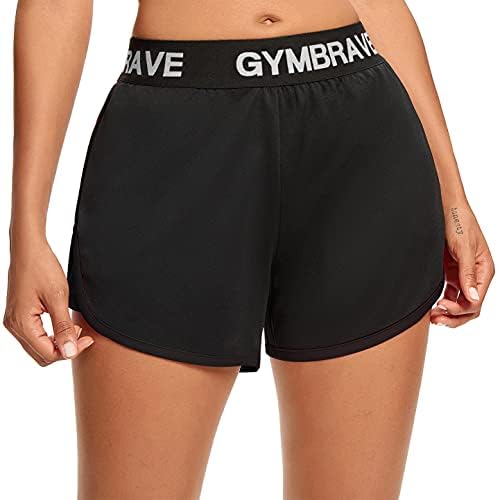 Дамски шорти за бягане GymBrave 5 инча с Джобове за практикуване на Йога, Спортни, Ежедневни Панталони с Еластичен колан