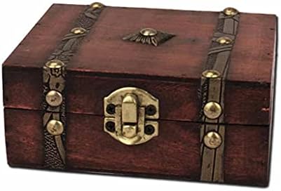 LIUZH Подарък Кутия Ретро Дървен Замък Капаче за Подарък Кутия За Съхранение на Контейнера Разни Организатор Опаковка
