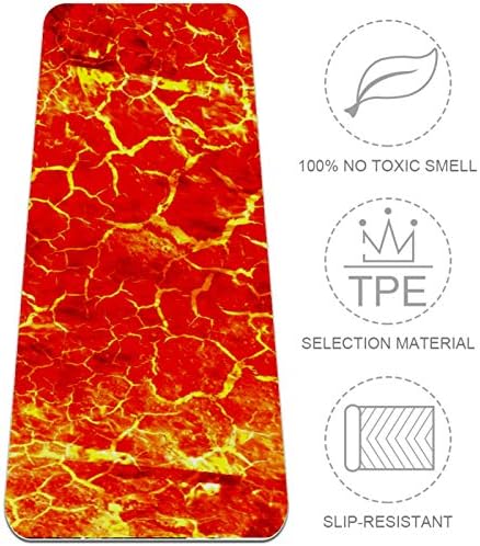 Siebzeh Повърхността на вулканична лава текстура на магмата, по-дебела подложка за йога премиум-клас, в екологично Чист