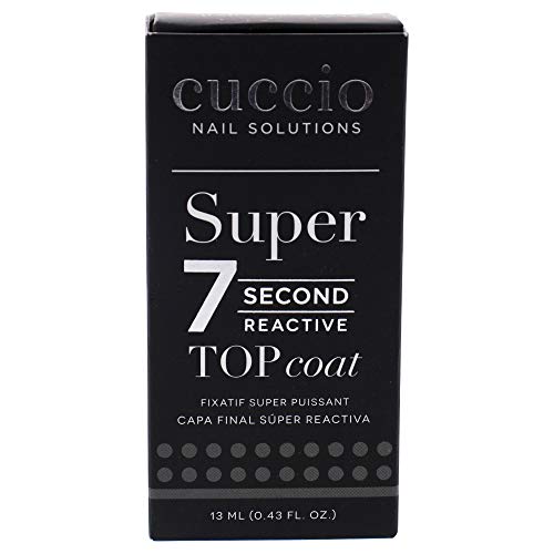 Най-горния слой за нокти Cuccio Colour Super 7 Second - Формула на супер-бързи изсушаване - Създава гланцово покритие с невероятна издръжливост - Разработен с помощта на техноло?