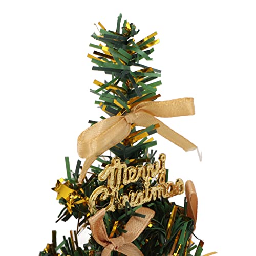 Мини Коледно Дърво, Маса Мини Коледно Дърво, Реалистична Трайна Долна Изкуствено Коледно Дърво за Украса на работния плот