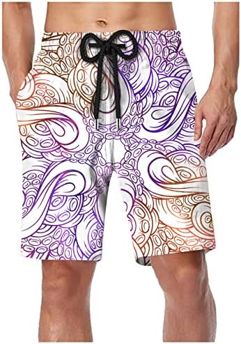 Мъжки Бански Бикини Мъжки Летни Плажни панталони с принтом за почивка и Пътуване са гъвкави и са на мода