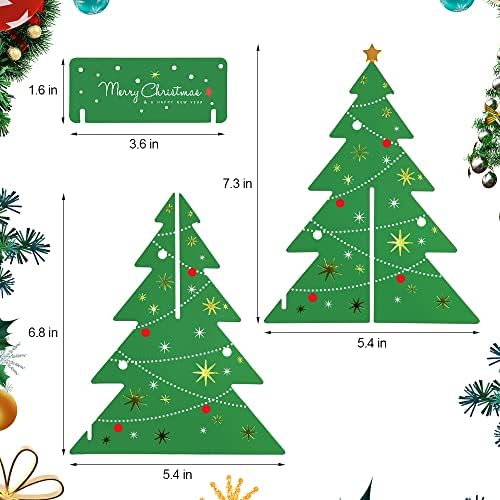 2 елемента 3D Коледна Картичка Коледна Елха 3D Коледно Дърво, пощенска Картичка 3D Коледна Елха Поздравителна Картичка Весели Коледни Картички Дърво Коледни Картички