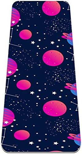 Розово Галактическата Фон, Еко-килимче За Йога, 6 мм, Дизайнерски Принт, Нескользящий Подложка За Упражнения и Фитнес