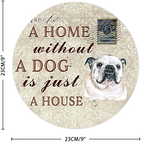 Забавно Куче-Метална Лидице Табела с Надпис Къща Без Куче-това е просто Къща, Кръгла Сладка Знак за Кученце със Забавна